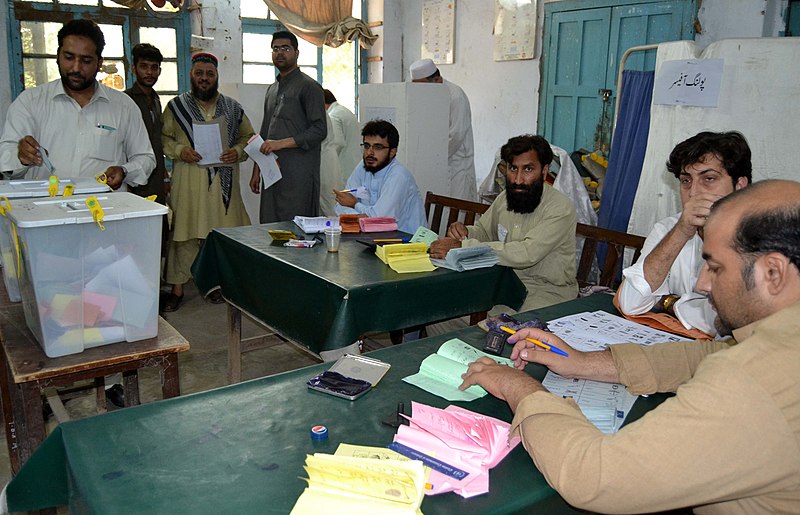 A polling station in Pakistan