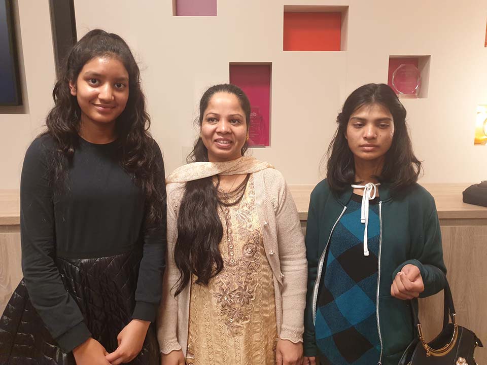Hannah Chowdhry of BACA with Asia Bibi and her daughter Esham