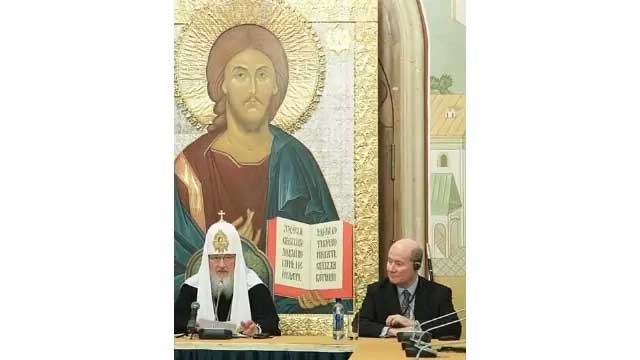 Massimo Introvigne in Moscow with Patriarch Kirill