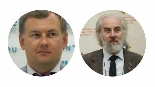 Russian anti-cultists Roman Silantyev (left) and Alexander Dvorkin