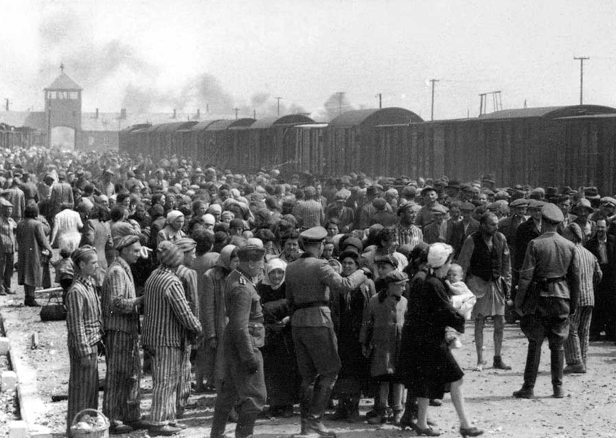 On the ramp at Auschwitz-Birkenau