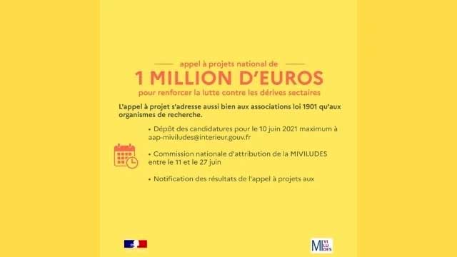 The one-million-euro MIVILUDES announcement