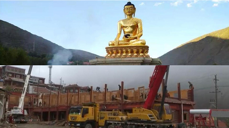 Phases of the destruction of the statue