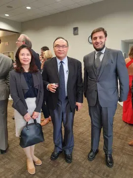 Amicarelli with Taiwan Ambassador for Religious Freedom, Professor Pusin Tali and consuellor Chen