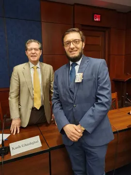 Amicarelli with US Ambassador for Religious Freedom in the world, Sam Brownback