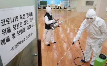 Disinfection carried out on church premises