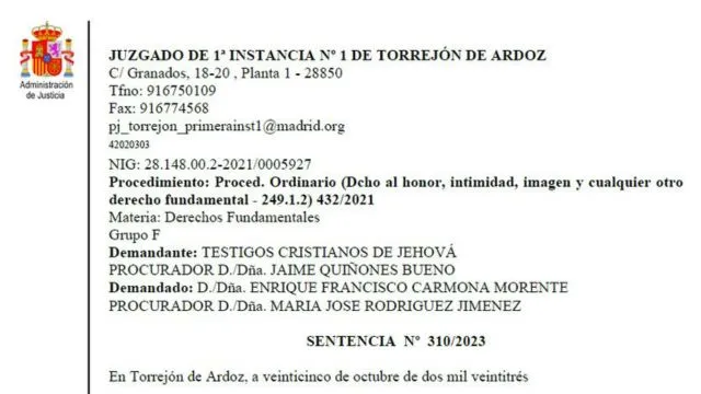 JW Spanish decision
