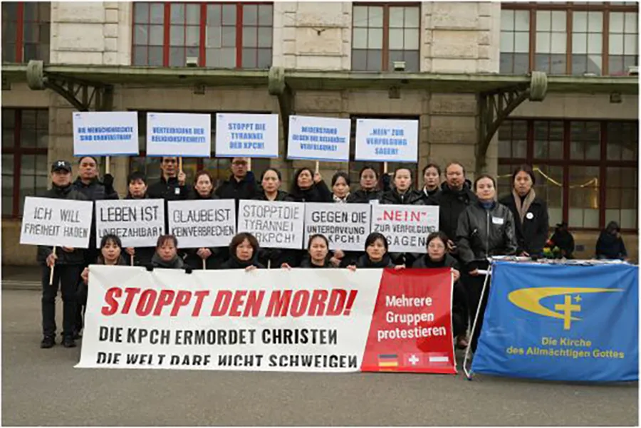 CAG refugees protest in Switzerland