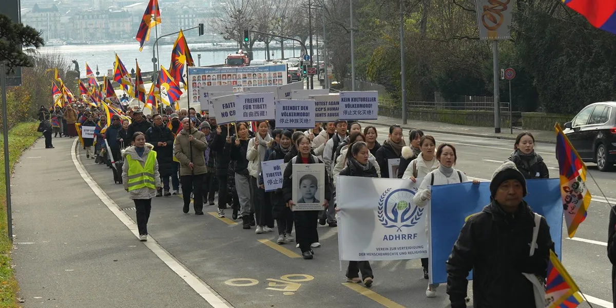 The march in progress