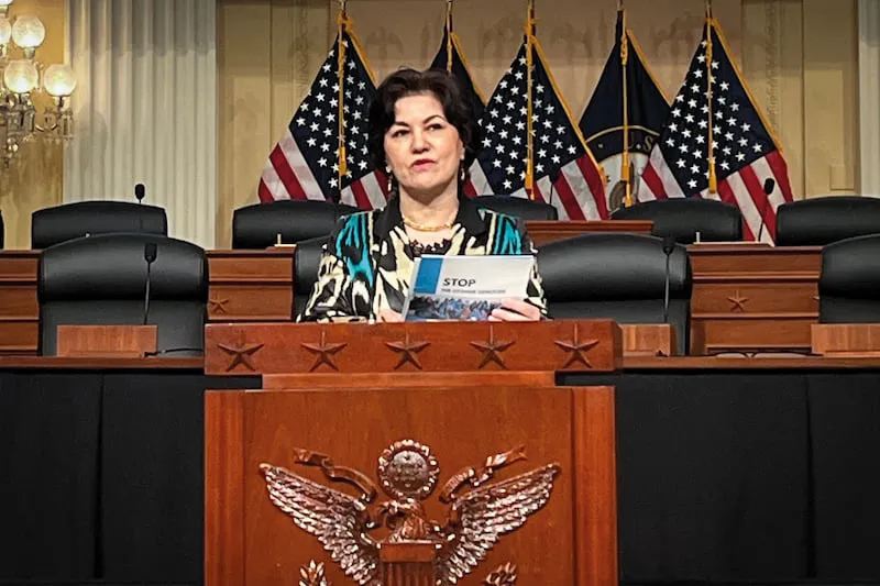 Rushan Abbas at Capitol Hill March, 25, 2025