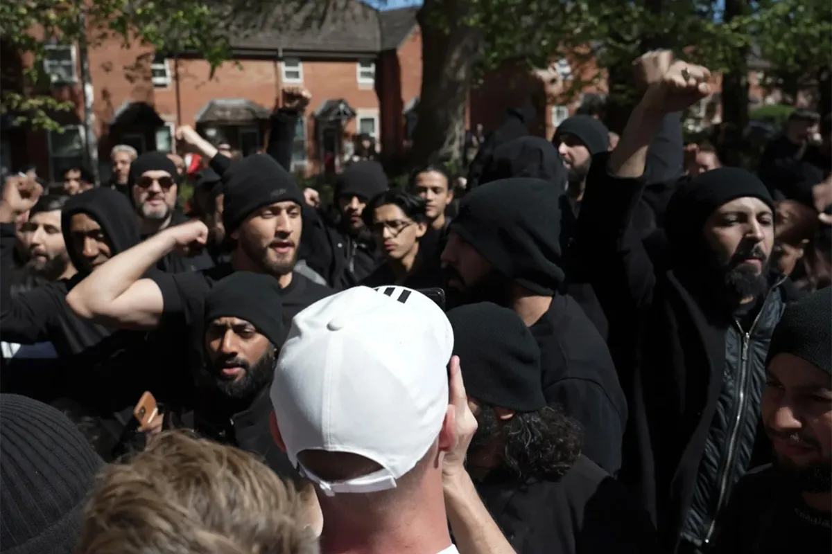 AROPL members protesting the raid